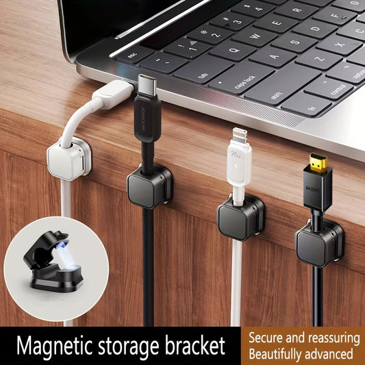 Cool Magnetic Data Cable Storage Organizer and Charging Cable Holder - Creating a tidy desktop with 1/3/6pcs.