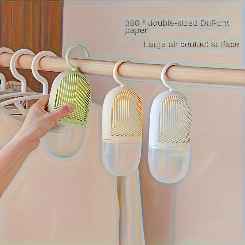 Get a 3-piece set of Wardrobe Dehumidifiers with Desiccant Supply that includes a strong hanging dehumidifier and air freshener. Perfect for protecting against moisture in cabinets and wardrobes, especially in small areas. Fulfill your desiccant supply