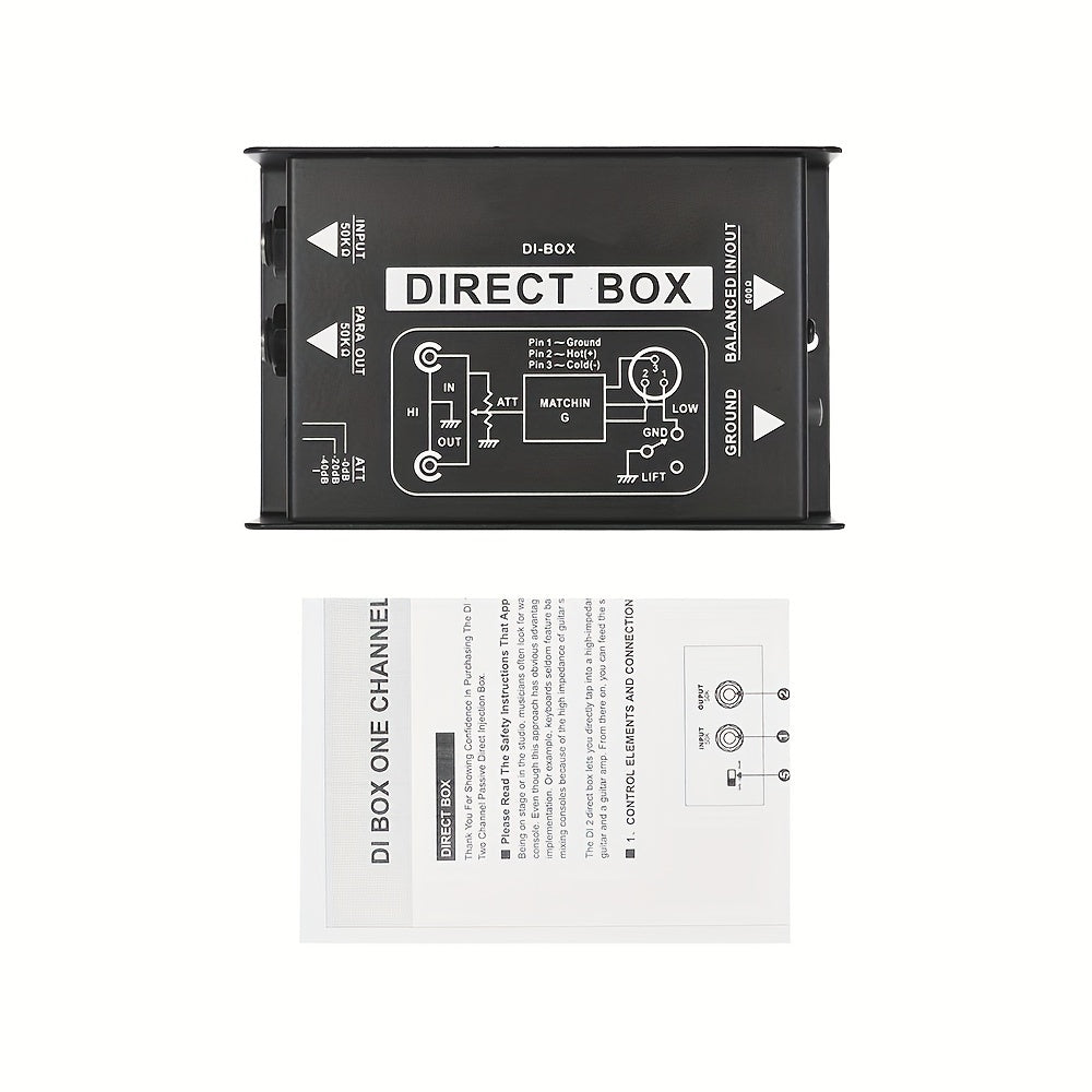 Resistive DI Box with Audio Isolation for DI Effects.