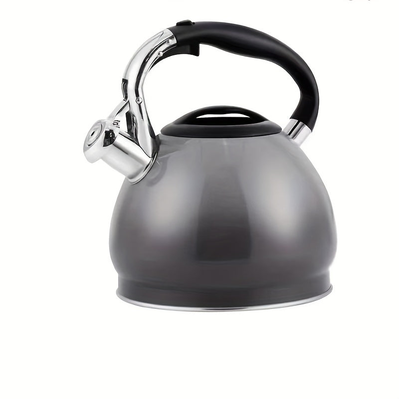 Whistling Tea Kettle with Gradient Design - Suitable for Gas & Induction Stoves, Great for Home, Office, and Restaurant. Crafted from Stainless Steel.