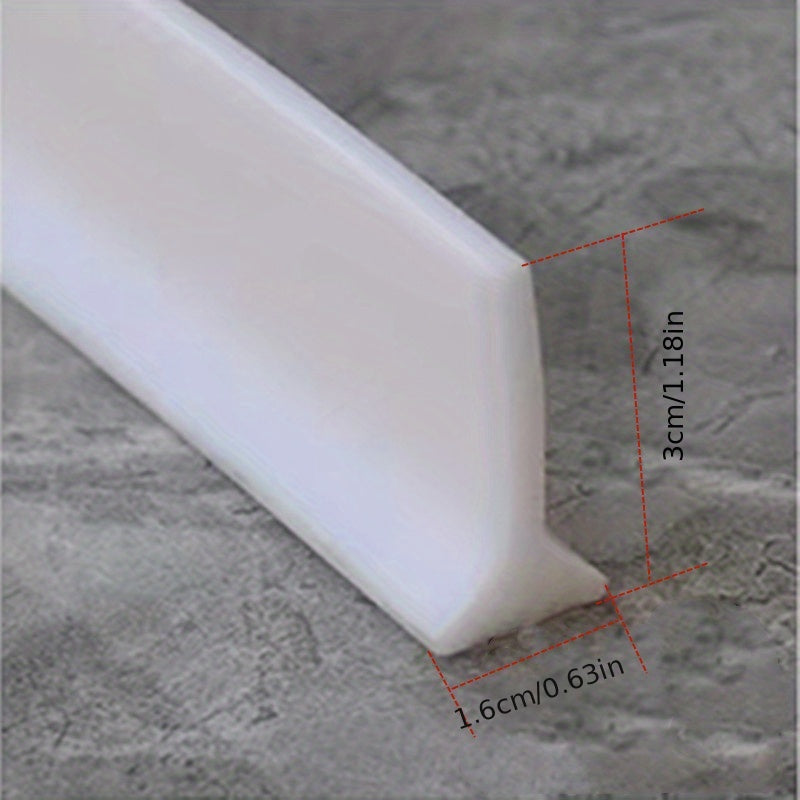 Waterproof bathroom barrier protects floors and feet. Self-adhesive and non-slip. Available in white, gray, and black.