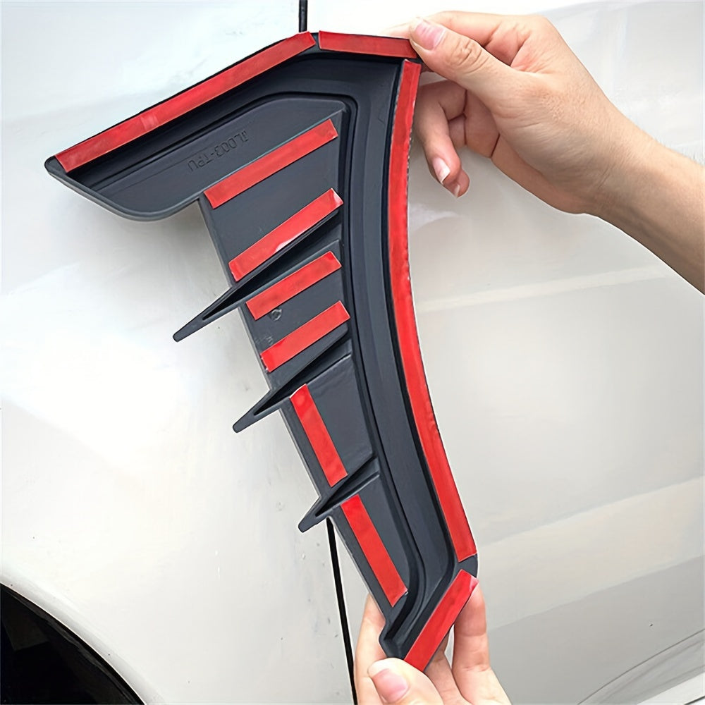 Set of 2 universal automotive fender stickers for car modification.