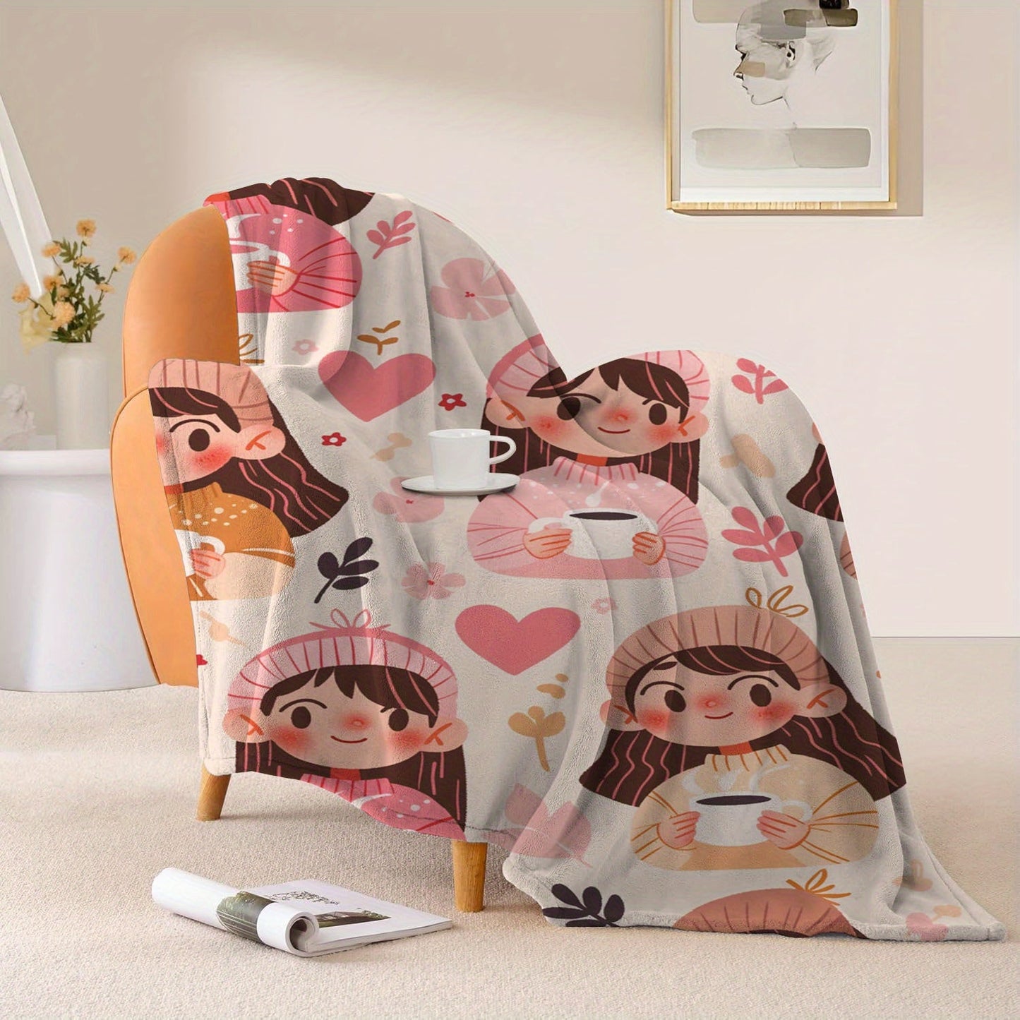 Soft and cozy, the CozyLife Digital Print Flannel Fleece Throw Blanket offers contemporary style and all-season warmth. Made of soft polyester, this blanket is hypoallergenic and perfect for traveling, camping, or napping. It makes an ideal gift for