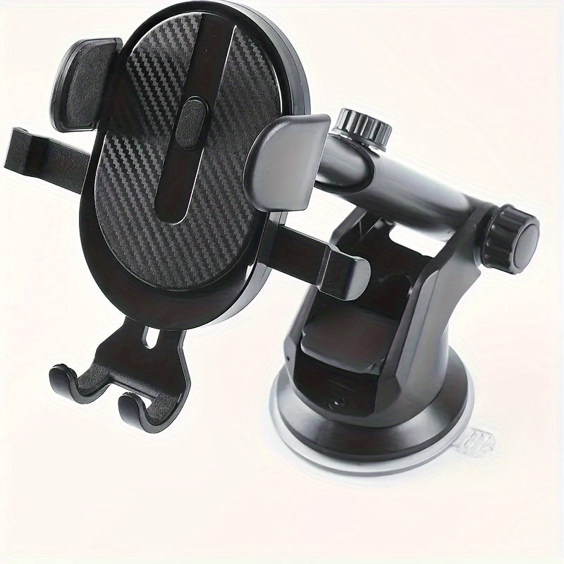 Car phone holder with suction cup for dashboard with silicone support