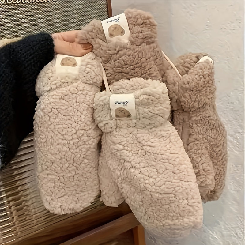 Keep your hands warm this winter with our Teddy Bear Cashmere Mittens. These mittens are made from 100% cashmere, ensuring a cozy and luxurious feel. The elastic design provides a snug fit, while the cute animal pattern adds a touch of whimsy. Perfect