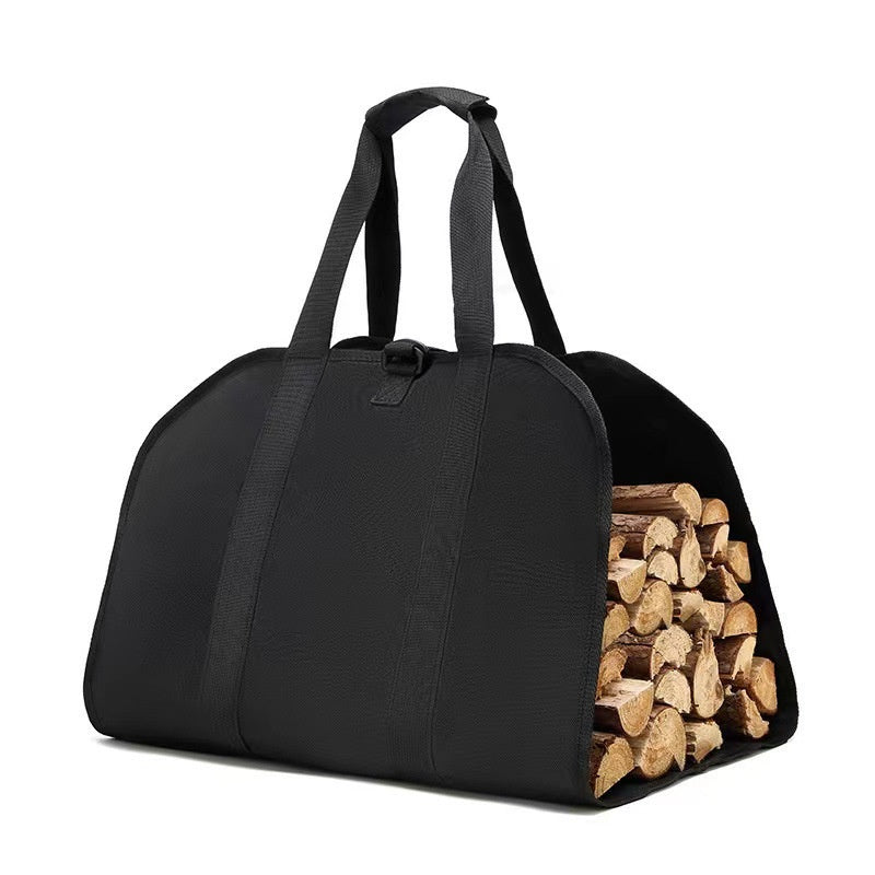 Firewood Log Carrier Bag made of durable PVC material with a large capacity for transporting and storing wood. Perfect for camping, bonfires, and home use.