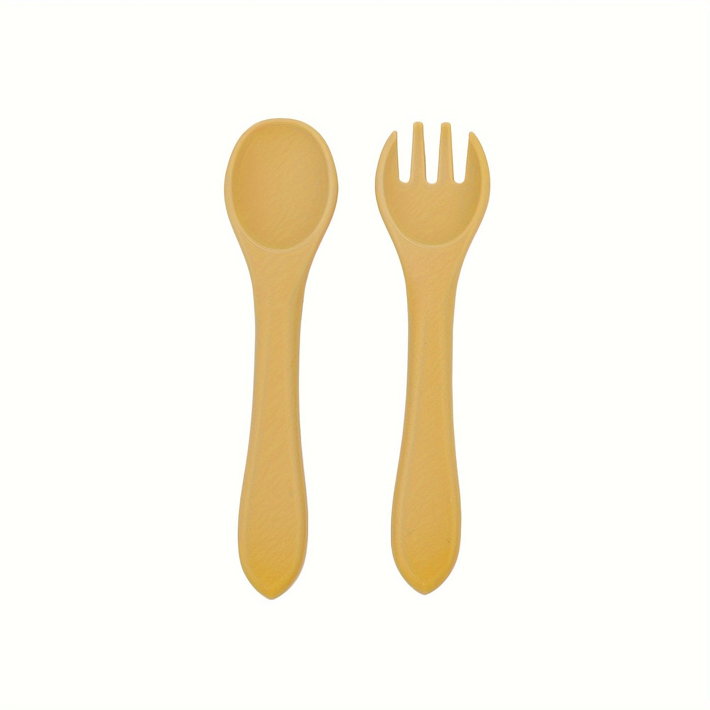 TYRY.HU Fork and Scoop Set - Personalize the Name! Made with 100% Silicone, BPA Free. Perfect for Self-Feeding. Ideal Gift for Christmas, Thanksgiving, and New Year.