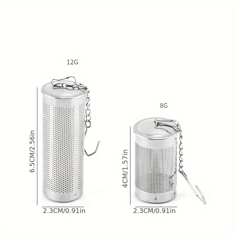 Stainless Steel Tea Strainer - Creative Cylinder Design for Brewing, Perfect for Tea Art and Hotel Use