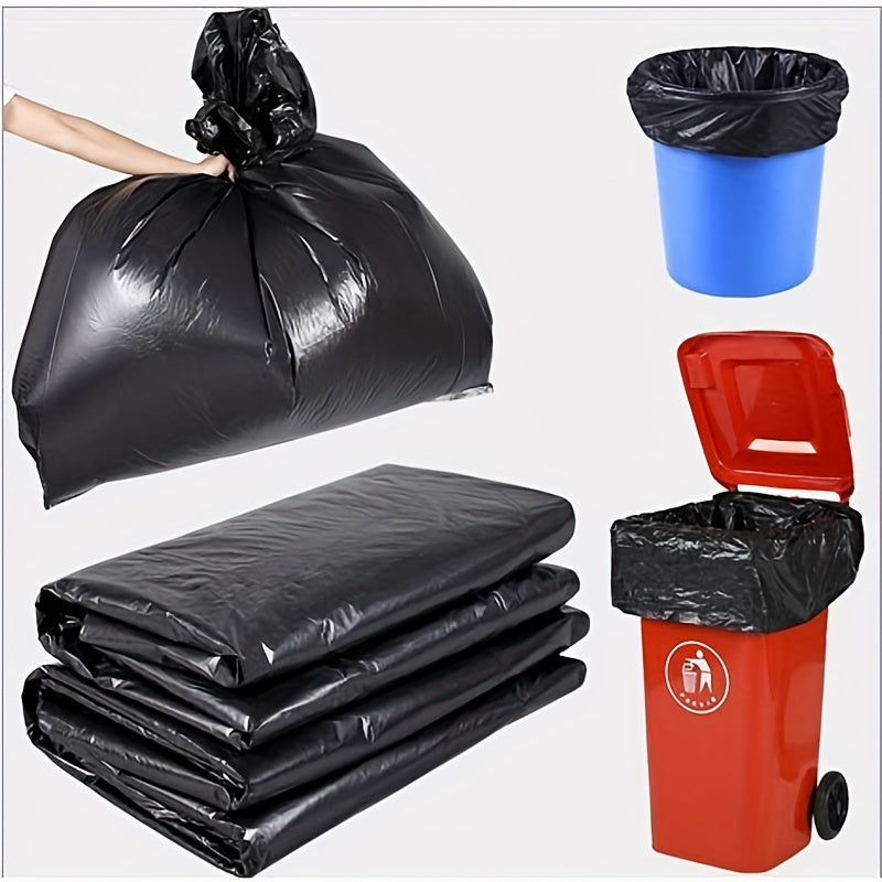 100 large-capacity trash bags for industrial waste, lawn and leaves, and extra large outdoor contractor trash can liners. Perfect for commercial trash bags in outdoor large bins for garbage cans.