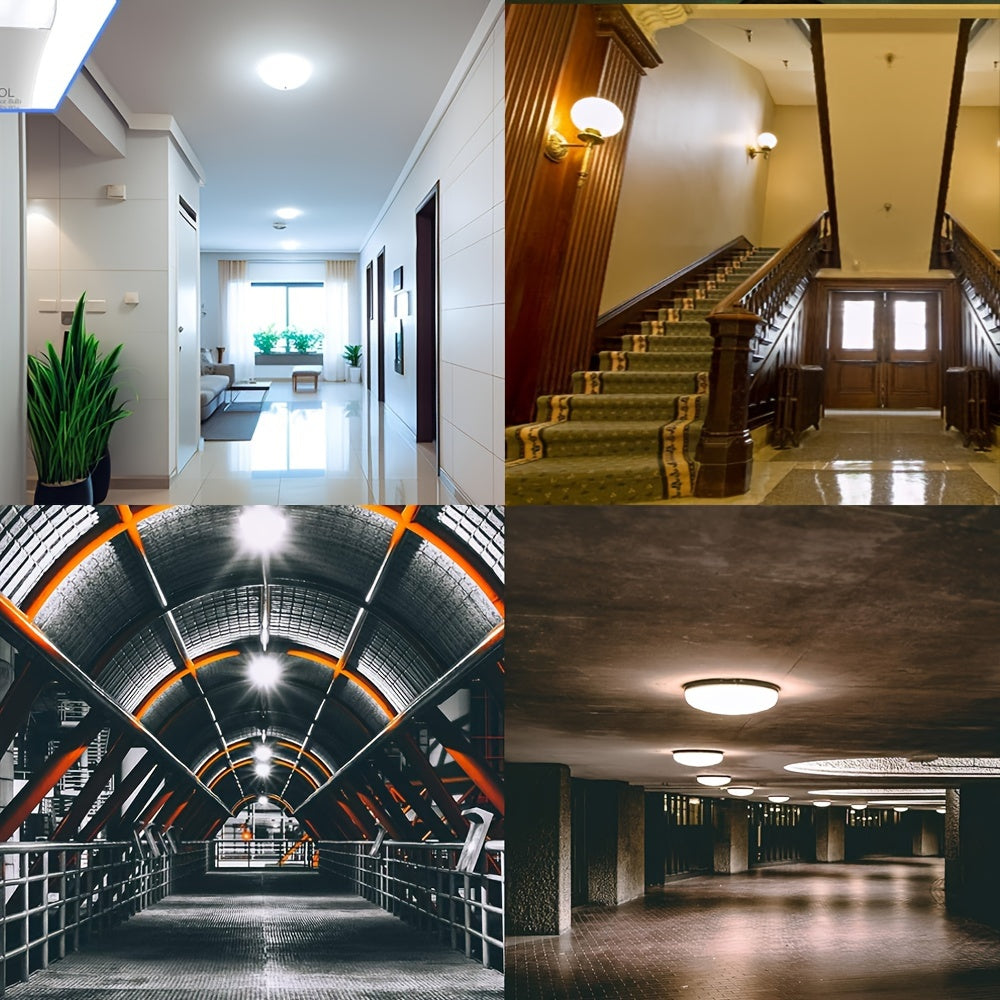 5 LED motion sensor bulbs available in 9W/12W, 3000K/6000K options with 1200LM brightness. Ideal for stairs, hallways, garages, and corridors. 2-year warranty included.