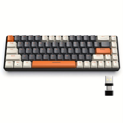 K68 Keyboard: 60% Wireless Mech., BT 5.0/2.4GHz, 2-in-1 Receiver, 68 Hot Swappable Keys, PC/Mac/Xbox/Smartphone