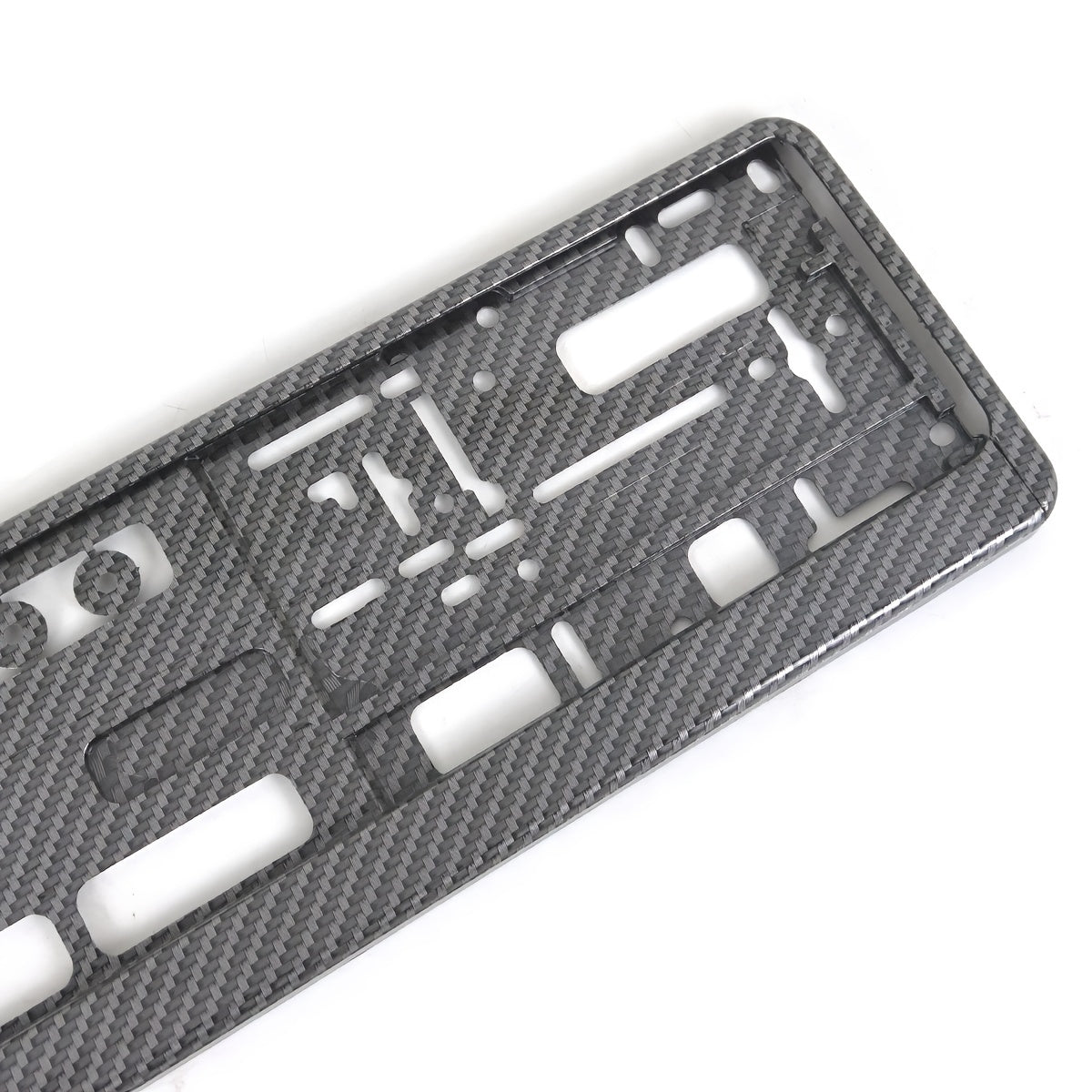 XCLPF Carbon Fiber Texture Car License Plate Holder, Fits UK & EU Standard, Durable Plastic Bracket for European Models.