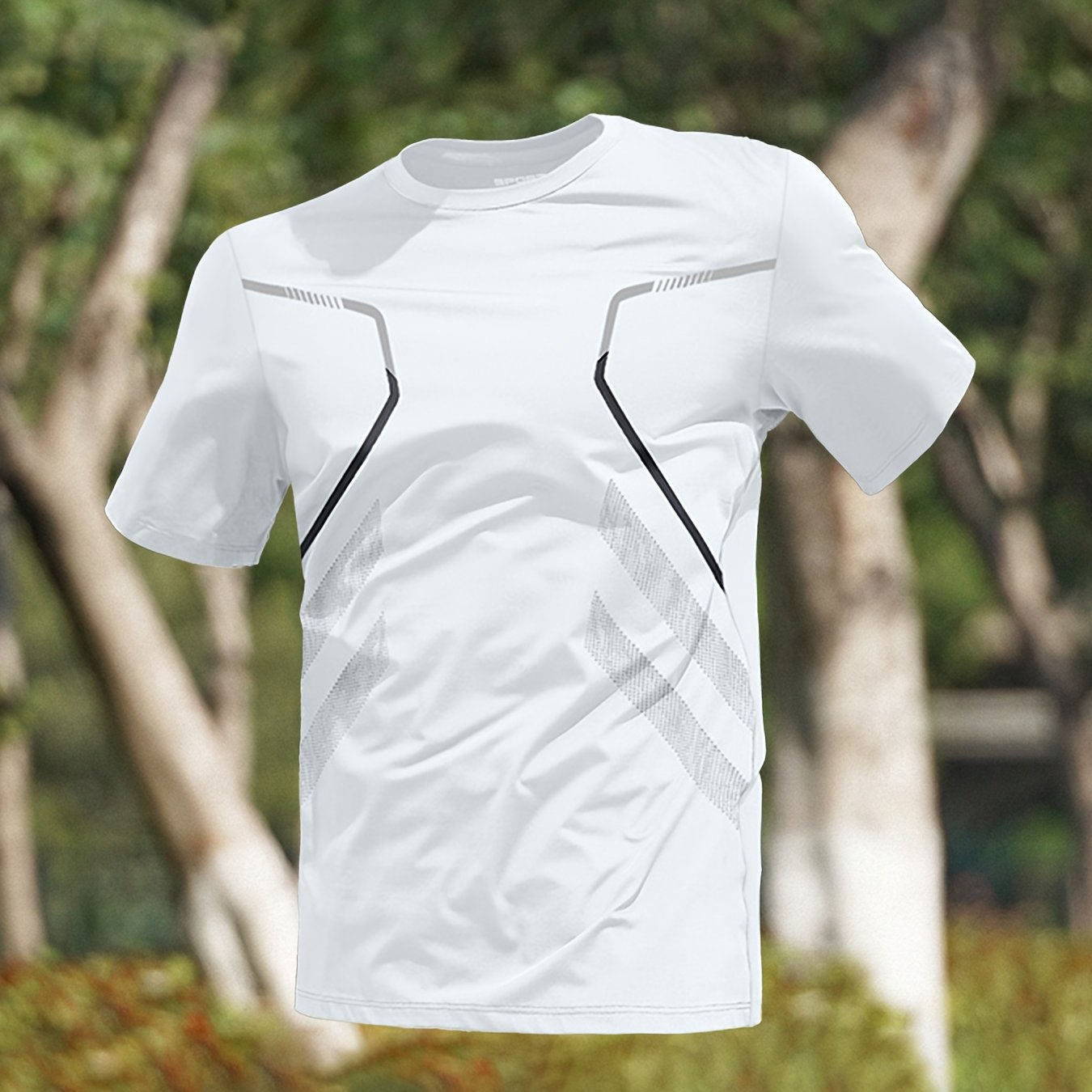 Quick-dry shirt for men, perfect for fitness and running, with breathable fabric and loose fit, ideal for basketball training and workouts.