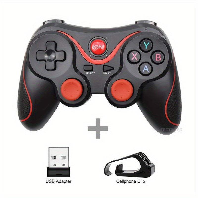 Wireless game controller for Android, iOS, PC, Nintendo Switch with ABS material and creative game type, also compatible with PS3 and T3 joystick accessory.