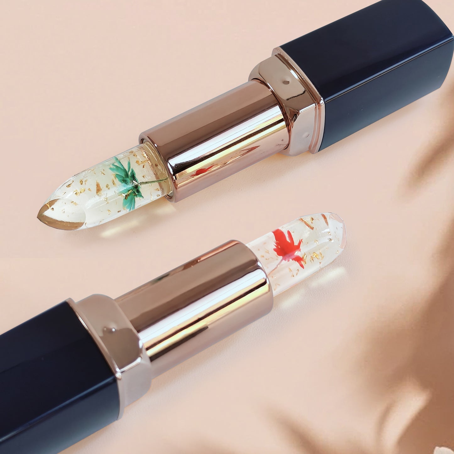 Mirsist Hydrating Flower Jelly Lipstick: Water-resistant, matte effect for all skin types. Nourishing day and night repair in pink tone, lightweight ≤300g.