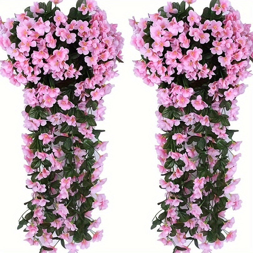 Zaphyron 2pcs Violet Ivy Artificial Flowers - Outdoor & Wedding Decor