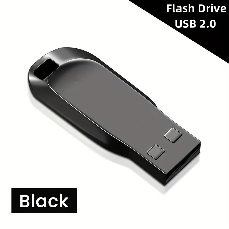 Fashionable high-speed metal USB 2.0 flash drive for secure data storage in multiple sizes (8GB, 90GB, 100GB, 110GB). Ideal for PC, laptops, and tablets.