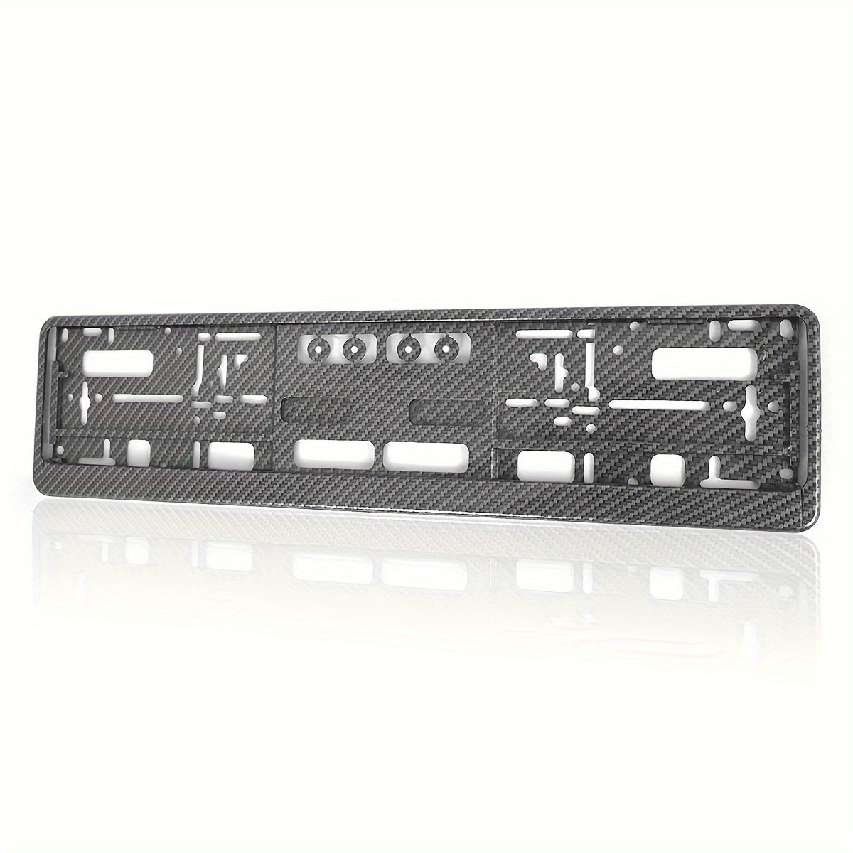 XCLPF Carbon Fiber Texture Car License Plate Holder, Fits UK & EU Standard, Durable Plastic Bracket for European Models.