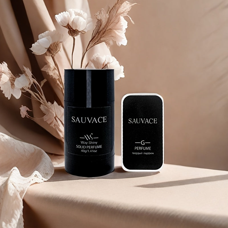 SAUVACE Men's Solid Perfume offers a long-lasting Woody scent, with a formaldehyde-free, plant-based formula. Perfect for adult men, ideal for dating and daily use, also makes a great gift