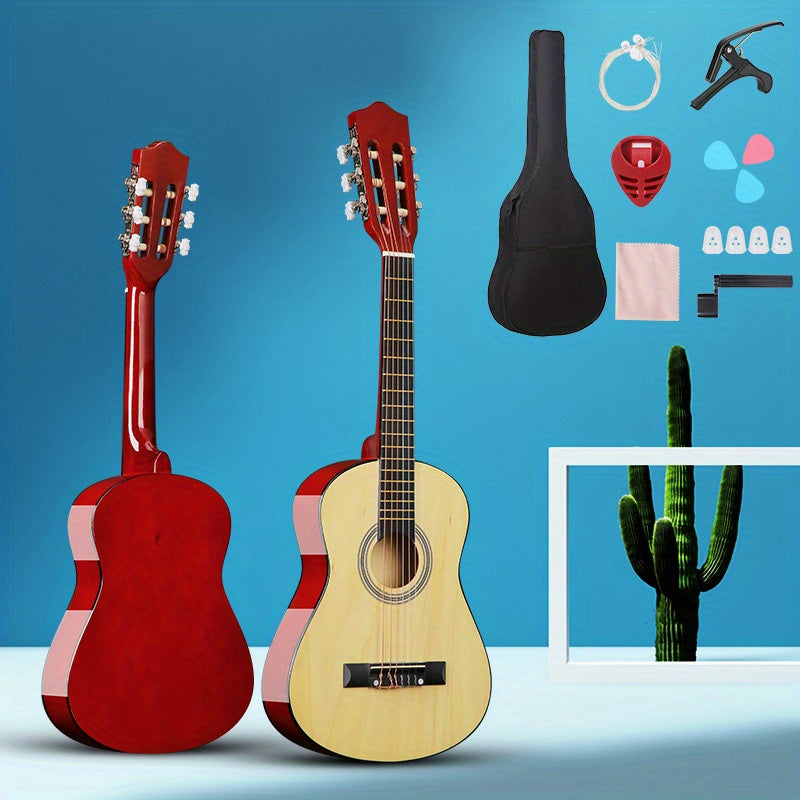 30/38 Inch Classical Acoustic Guitar Kit for Adults and Teens, Includes Picks, Bag, Case, and Accessories - Perfect for Beginners.