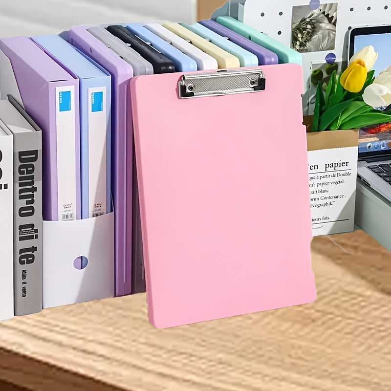 A plastic storage box designed for A4 file folders, perfect for organizing test papers and sorting subjects.