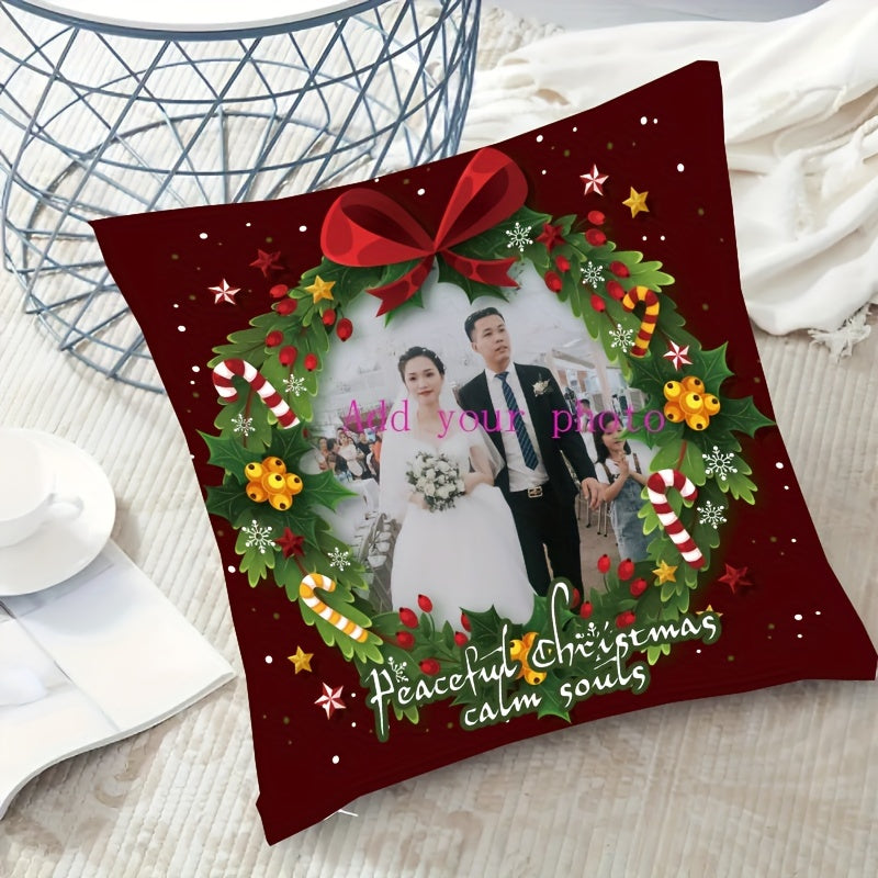 Personalize Your Christmas with a Custom Photo Pillowcase! Made of soft Short Plush Polyester with a Double-Sided Print, featuring your favorite pictures of Pets, Friends, and Family. Great for Holiday Gifts and Seasonal Room Decor. Suitable for Ages 14