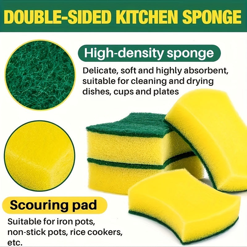 Get a 12/24 pack of heavy-duty dual-sided melamine sponge scrubbers for powerful cleaning in the kitchen, bathroom, RV, or boat. These scrubbers have strong cleaning power, a soft texture, and excellent water absorption. Perfect for use in the living