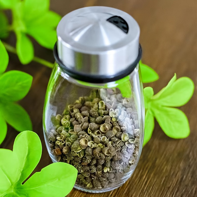 1 Set of revolving spice rack and jars for organizing spices and seasonings in the kitchen cabinet or on the countertop.