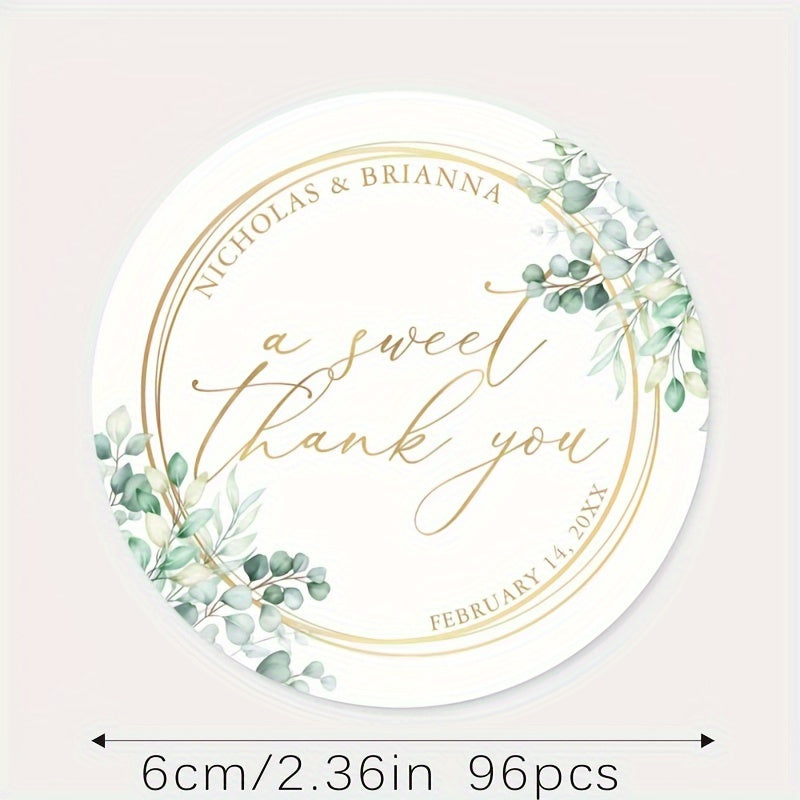 Customize your wedding with personalized stickers: Welcome your guests, thank your guests for attending, add a personal touch to your wedding favors, or label your welcome bags with these custom paper stickers.