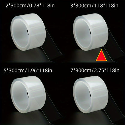 1 roll of 3.0 meter clear self-adhesive caulk strip for kitchen, bathroom, and toilet sealing.