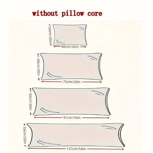 Cozy Long Pillowcase with Envelope Closure - Made of All-Season Polyester, Machine Washable, Perfect for Home Decor