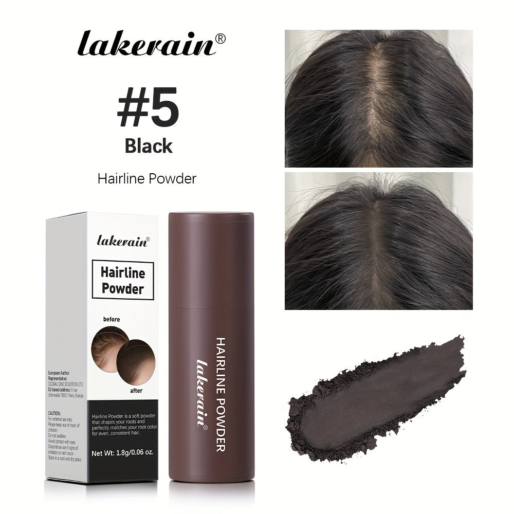 Lakerain Hairline Powder Stick: Instant, Waterproof, Long-Lasting coverage for Hairlines and Gray Roots.