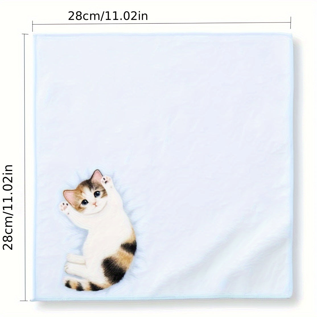 Cute Japanese cat towel: absorbent, aseptic polyester for bathroom and kitchen.