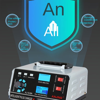 AU Plug Car Battery Charger for 12V 30A/24V 17A 400W Lithium batteries, suitable for car, boat, motorcycle lead acid batteries. Charger maintains battery without battery included.