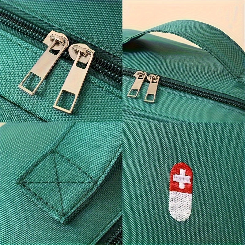 Nylon medicine organizer with zipper for couples, ideal for travel and home storage.