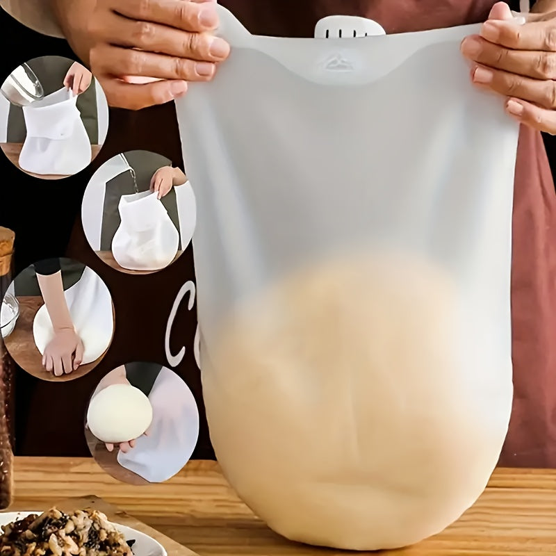 Upgrade your baking experience with the 1pc Premium Silicone Kneading Bag! This food-safe, versatile dough mixing and storage solution is ideal for making bread, pastry, pizza, corn cake, and more. No electricity is required, making it the perfect tool