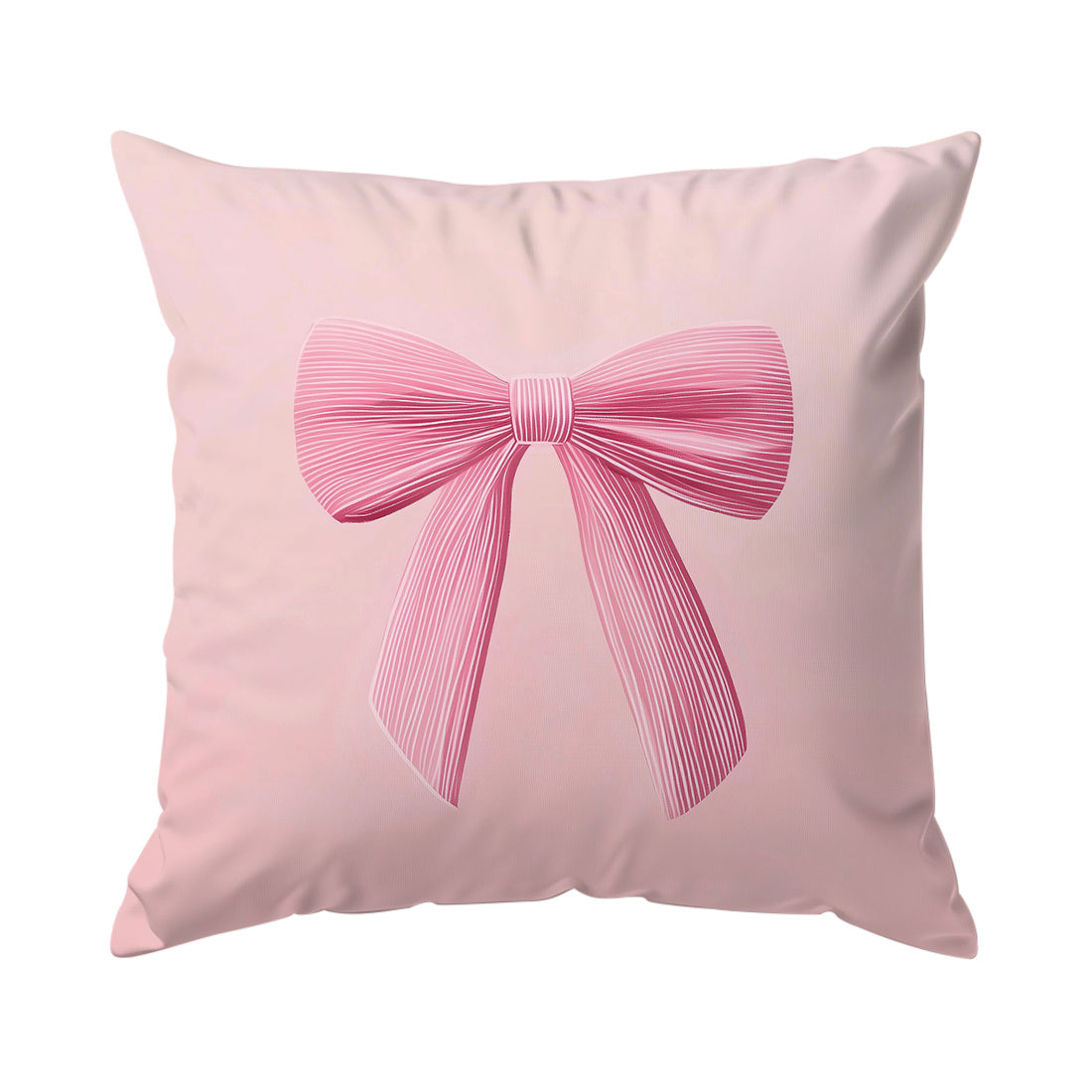 4 pink bow pillow covers for sofa, 45*45cm, single-sided print, peach skin material