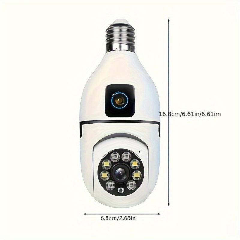 YIIYRY Smart Home PTZ Security Camera: Hard-Wired, Outdoor/Indoor Surveillance, Dual Lenses, Motion Detection, Two-Way Audio, Remote APP Control, Audible/Visual Alarm, Cloud Storage