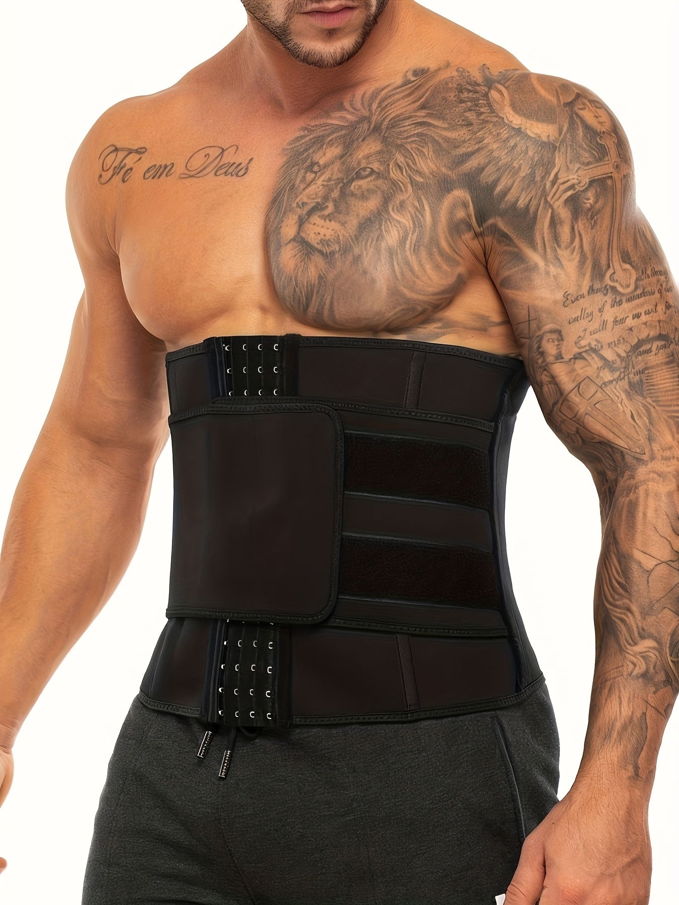 Men's Adjustable Sweat Waist Trainer Belt - Body Shapewear for Men