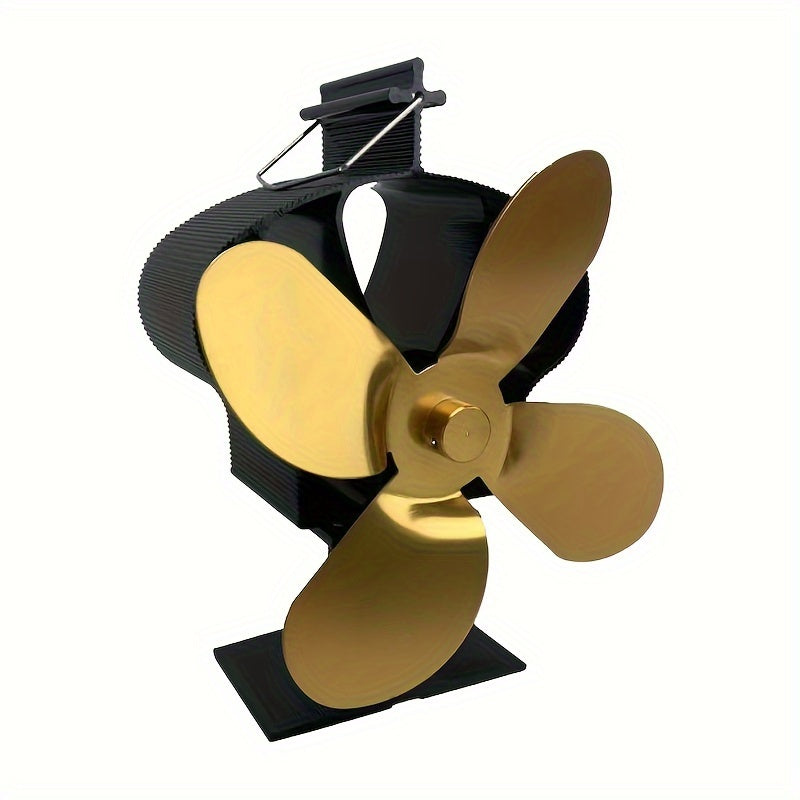 1 piece of the 4-Blade Mini Fireplace Fan featuring a Crown Top, Bracket Base, and Anti-Scald Hanging Hook. This Heat Powered Stove Fan is ideal for use with Wood, Log Burners, and Fireplaces. A must-have for your kitchen supplies.