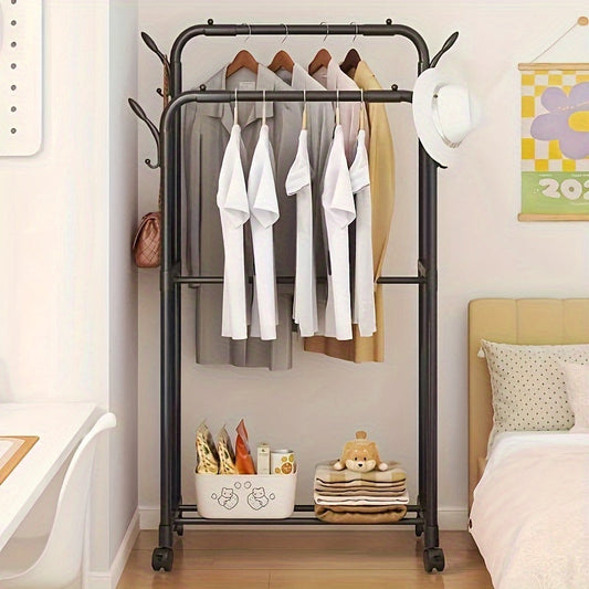 Compact and Versatile Multi-Tier Coat Rack with Shoe Storage - Durable, Adjustable, and Space-Saving Floor Standing Organizer for Bedroom, Entryway, and Hallway - Simple Assembly and Sturdy Construction