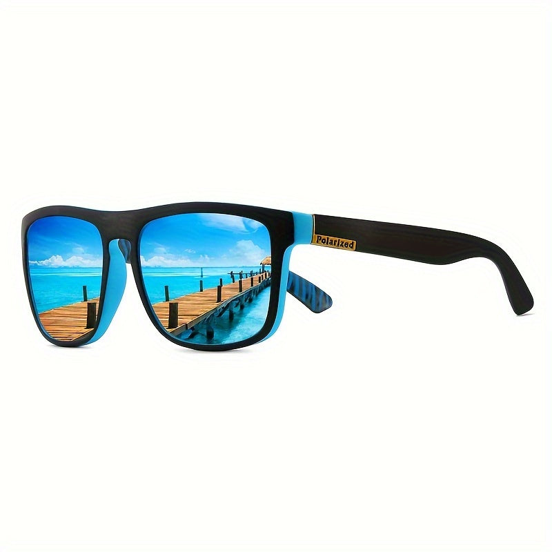 2 pairs of polarized sunglasses with mirrored PC lenses and copper alloy frames are suitable for both men and women for various outdoor activities and casual wear.