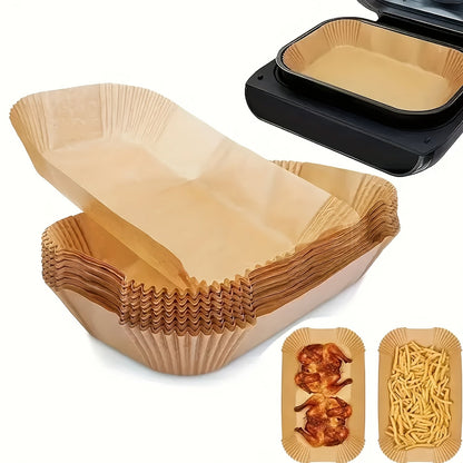 Disposable air fryer basket liners, paper frying pans, disposable baking crates, oven mats, baking equipment, pastry instruments, kitchen gadgets, kitchen utensils.