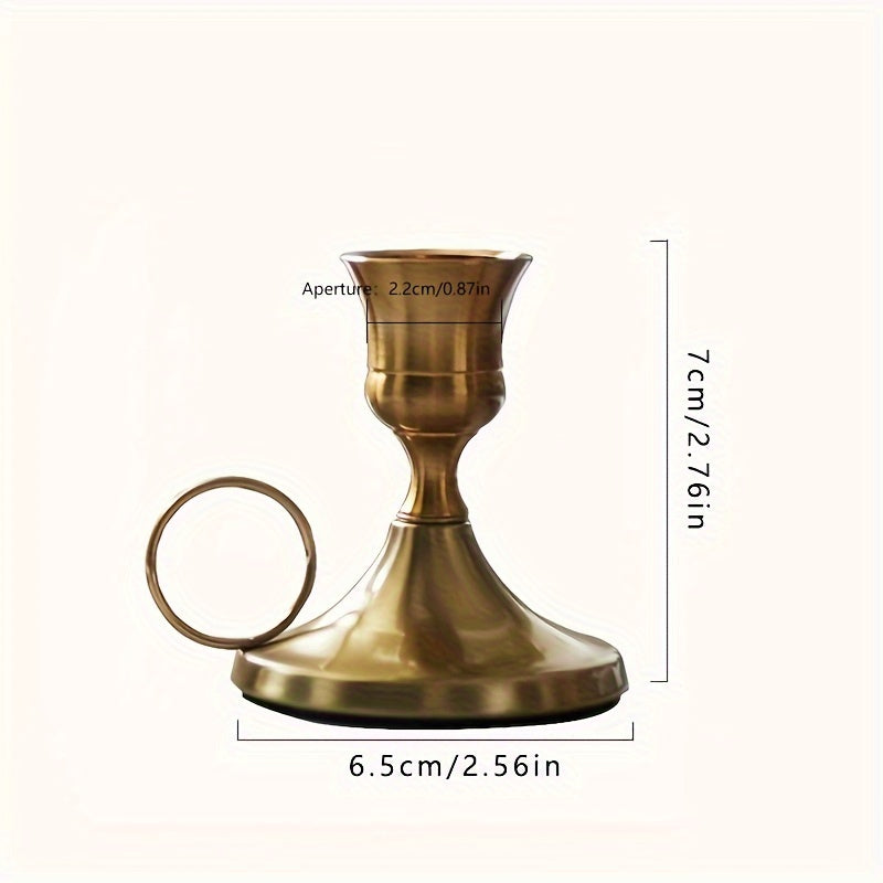 Stylish copper candlestick with Nordic charm - ideal for weddings, dining tables, birthdays, romantic settings.