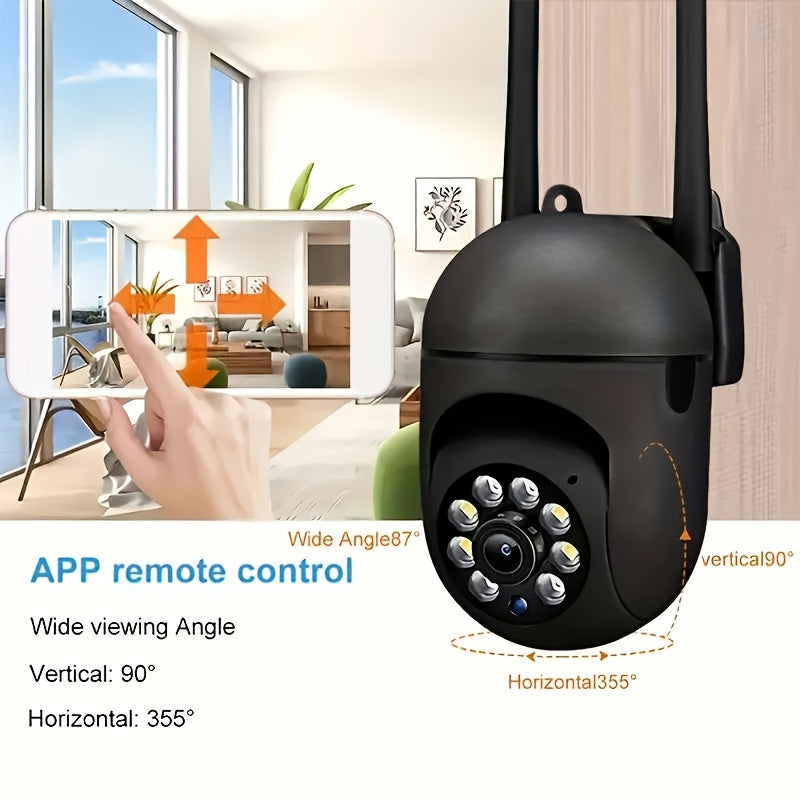 YIIYRY 1080P HD WiFi Camera featuring Infrared Night Vision, Two-Way Audio, Motion Detection, USB Power, Laptop Compatibility, Multi-Party App Sharing, and Real-Time Surveillance Smart Home Security for Ages 14 and Up.