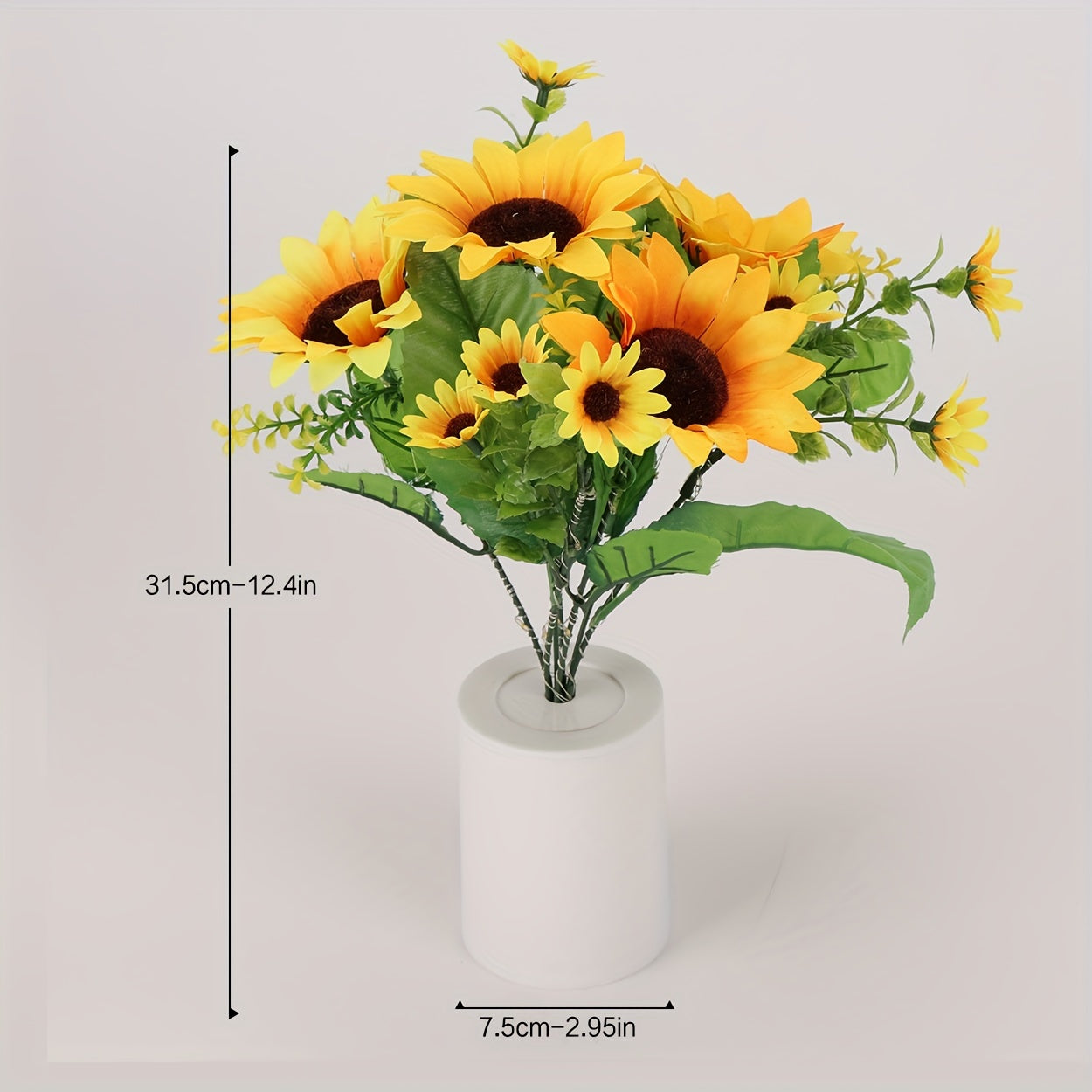 Sunflower Simulation Bouquet Night Light for Living Room and Bedroom, battery operated (batteries not included)