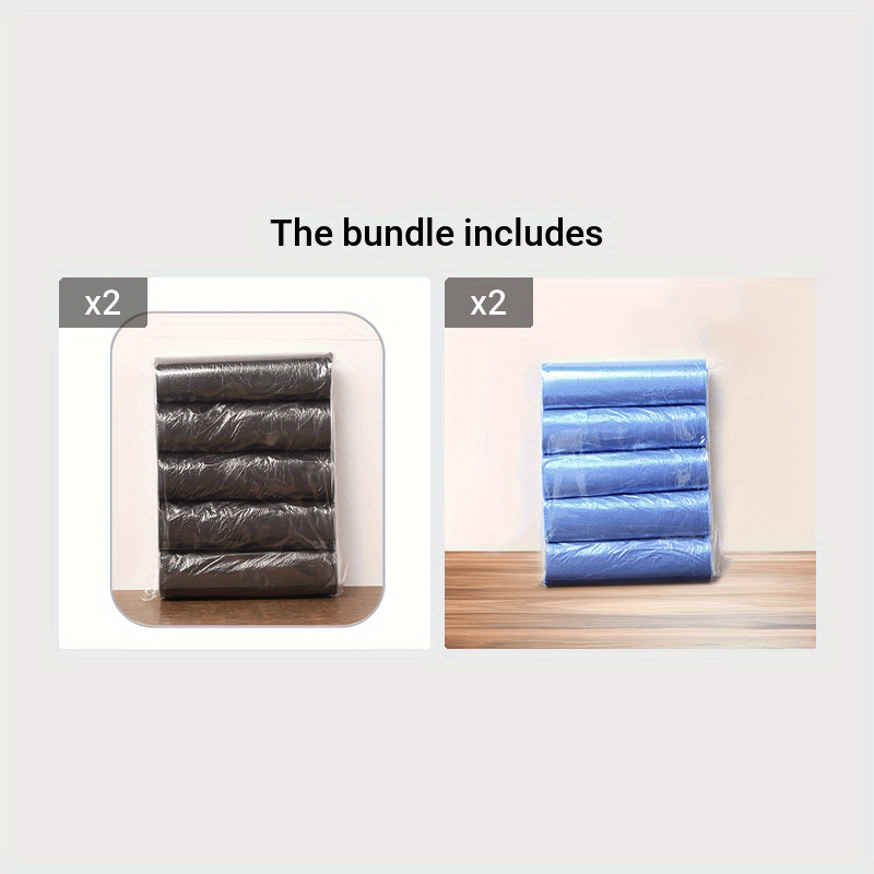 75 pieces of disposable garbage bags in 5 rolls, designed for easy use at home, kitchen, office or restaurant. Ideal for roll-on flat diaper disposal.