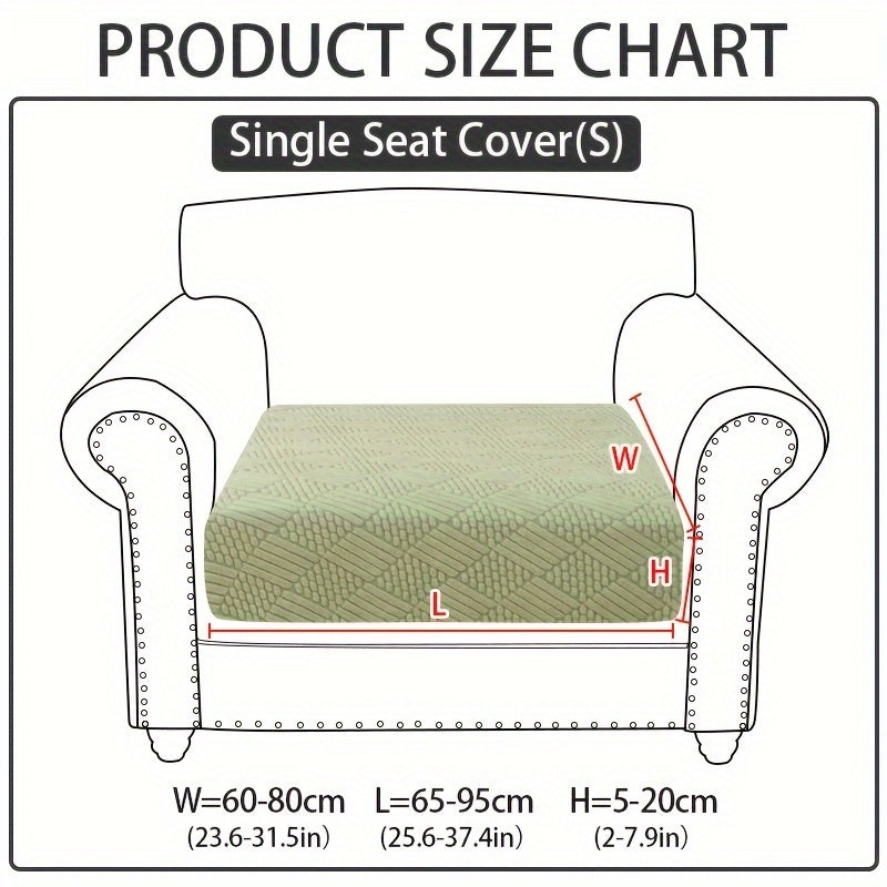 Modern polar fleece jacquard sofa slipcover with elastic band for a fitted look. Machine washable and pet-friendly. Fits sectional, armchair, loveseat, 3-seater, and 4-seater sofas. Includes armrest covers. Great Christmas gift idea.