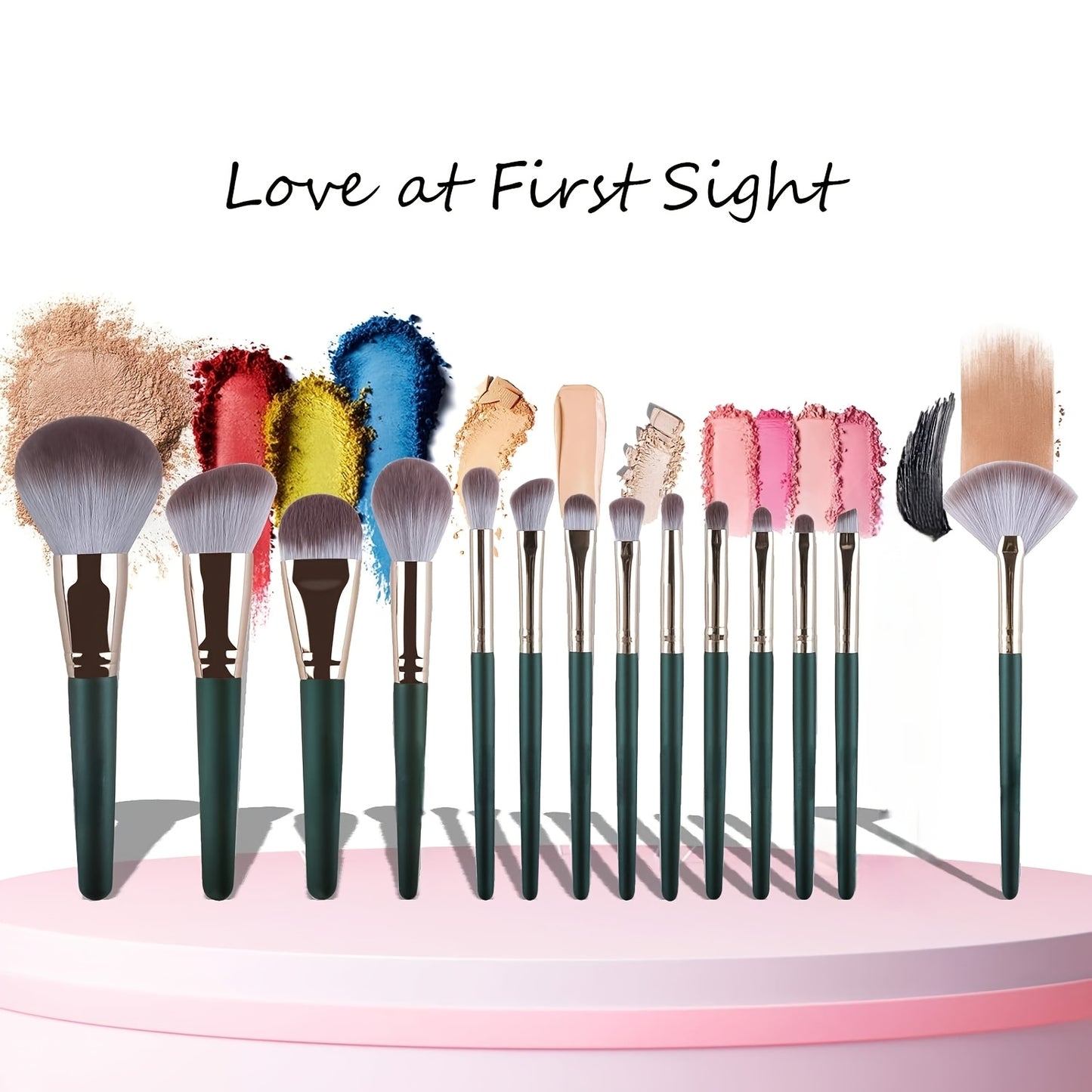 Quality makeup brush set with soft synthetic bristles for flawless application. Includes variety of brushes for blush, foundation, eye shadow, and more. Perfect for all skill levels, great