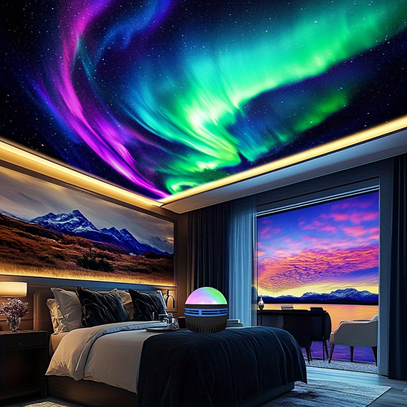 Gorgeous Starry Sky Projector featuring Northern Lights Effect - Powered by USB, includes Remote Control - Perfect for Bedroom, Game Room, Ceiling Decoration & Party Atmosphere